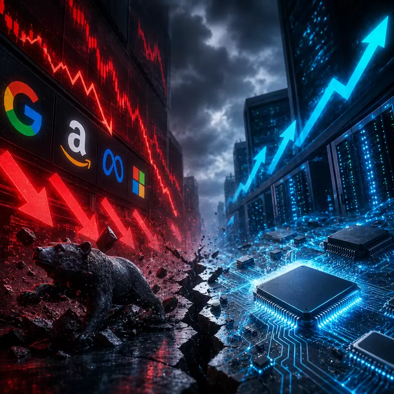 반도체 오르면 뭐하나...美 증시, 알파벳(GOOGL)·아마존(AMZN) 추락에 '휘청'