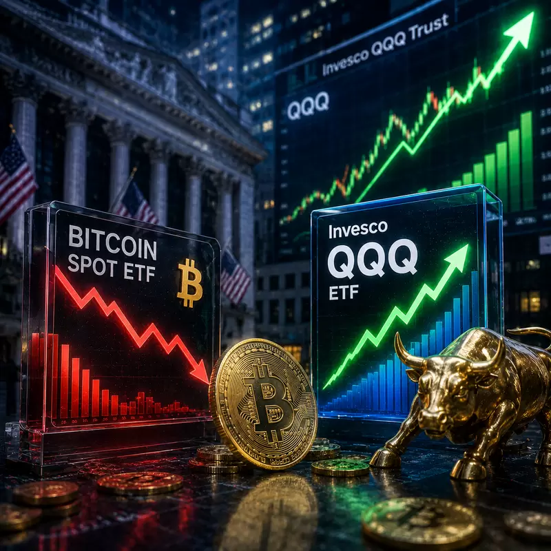 QQQ 잡는다더니...비트코인(BTC) 현물 ETF, 인공지능(AI) 주식 쏠림에 '완패'