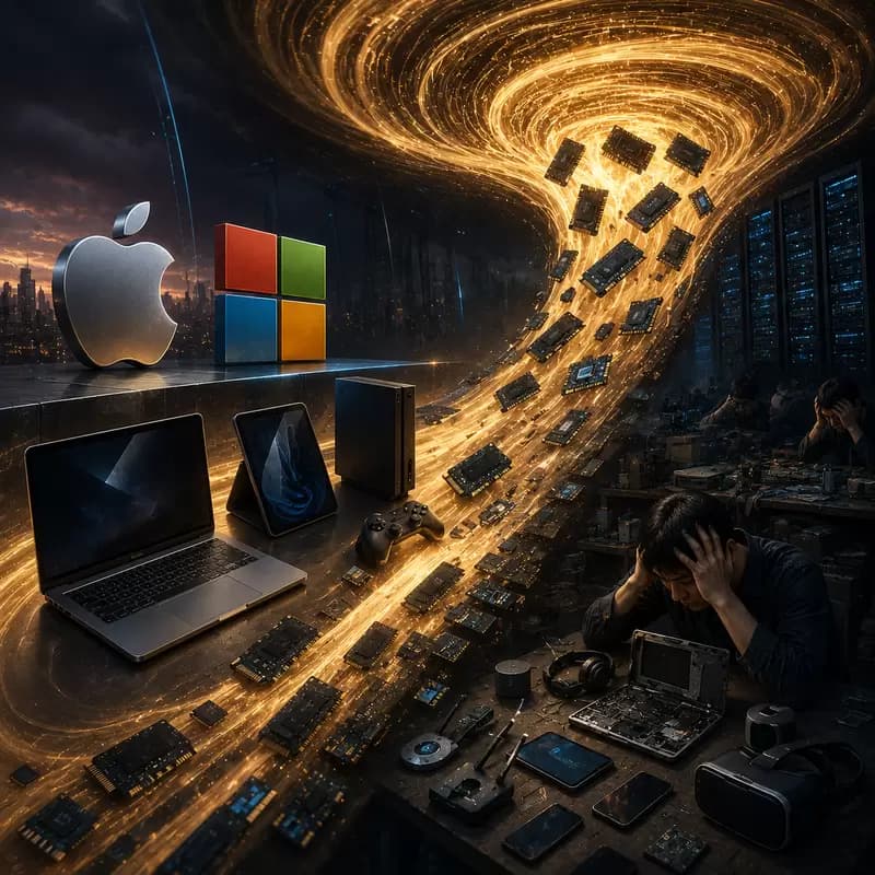 애플(AAPL)·MS(MSFT) 흔든 메모리 대란, 중소 가전업체 연쇄 도산 위기 '쇼크'