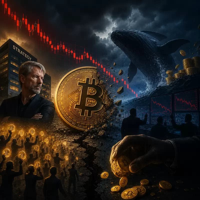 비트코인(BTC), 급락 속 세일러 책임론 폭발..."고래들은 던졌다"