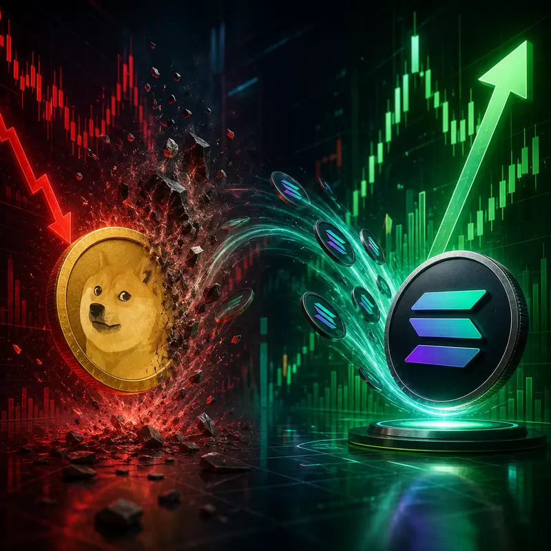 도지코인(DOGE), 미결제 약정 반토막...밈코인 거품 빼고 '솔라나(SOL)'로 이동