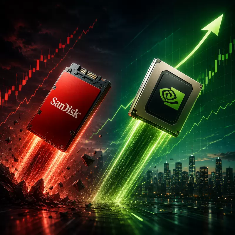 샌디스크(SNDK), 하반기 100% 랠리 노리는 엔비디아(NVDA)에 밀리나