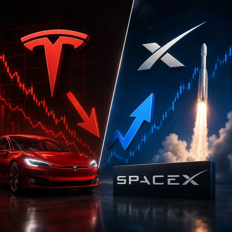 Tesla (TSLA) · SpaceX (SPCX), divergent July fates... Who will come out ahead?